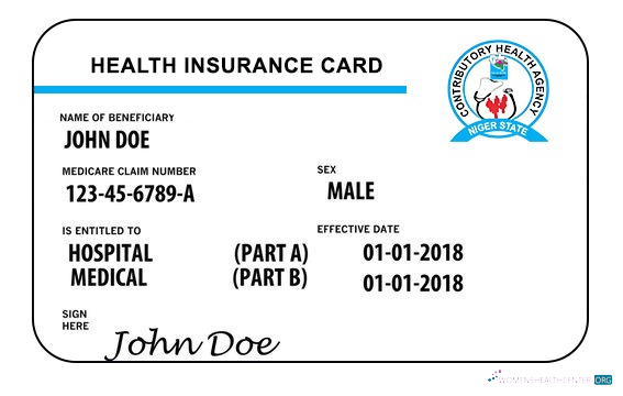 Download Niger health insurance card Photoshop template